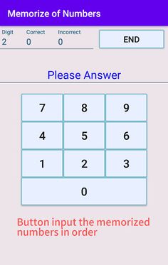 Memorize of numbers - Screenshot 4