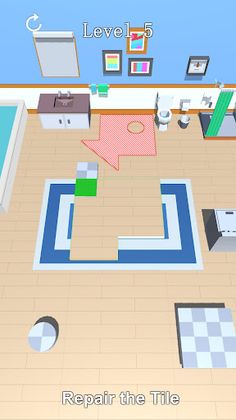 tile cutting 3d - Screenshot 1
