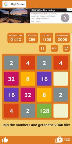 2048 With Leaderboard - Screenshot 1