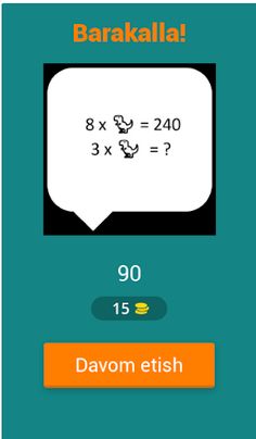O'zbekcha matematika testi - Screenshot 2
