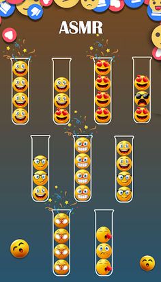 Emoji sort puzzle - Color Game - Screenshot 1