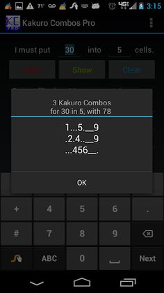 Kakuro Combos Pro - Screenshot 4