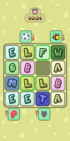 Words of Sliding :Puzzle Games - Screenshot 1