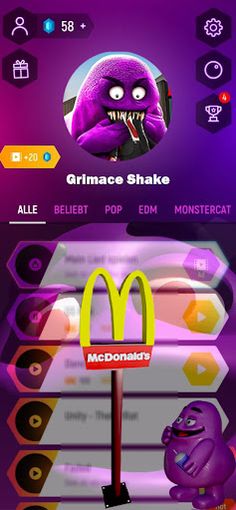 Grimace Shake Scary Tiles Hop - Screenshot 2
