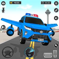 Flying Prado Car Robot Game - Screenshot 1