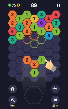 UP 9 Hexa Puzzle! Merge em all - Screenshot 2