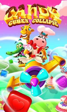 Candy Cubes Toon Collapse - Screenshot 1