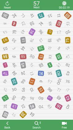 Find numbers - Schulte table - Screenshot 3