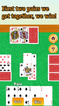 Playing Cards Game Two Pairs - Screenshot 2