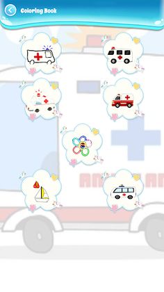 ambulance coloring book - Screenshot 4