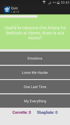 Ariana Grande Quiz in italiano - Screenshot 3