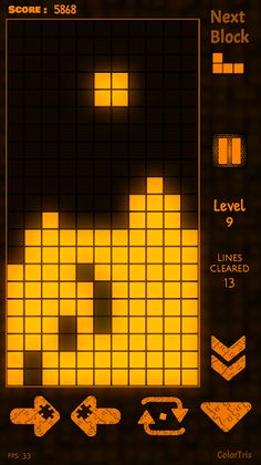 ColorTris - Classic Neon Block - Screenshot 2