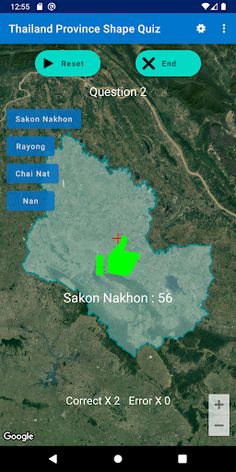 Thailand Province Shape Quiz - Screenshot 2