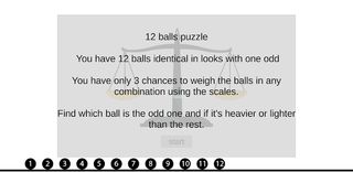 12 balls puzzle - Screenshot 1
