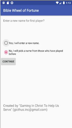 BibleWheelOfFortune - Screenshot 1