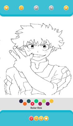 Midoria Izuku Deku Coloring - Screenshot 4