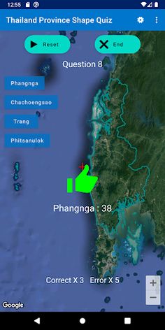 Thailand Province Shape Quiz - Screenshot 3