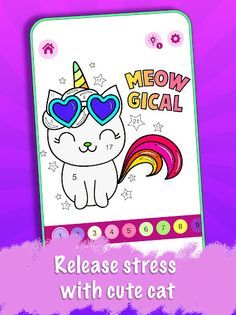 Caticorn Coloring Book By Numb - Screenshot 3