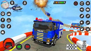 American Fire Truck Stunt Game - Screenshot 2