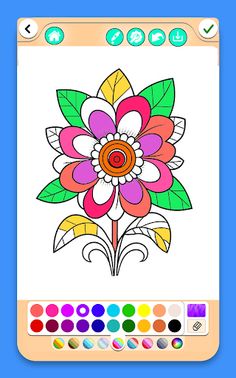 Flowers Coloring Book - Screenshot 2