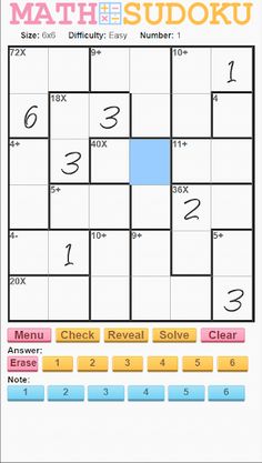 Math Sudoku - Screenshot 4