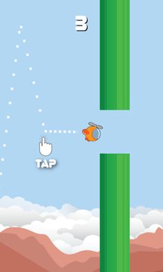 Copter based on flappy - Screenshot 1