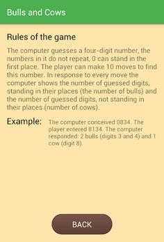 Bulls and Cows - Screenshot 2