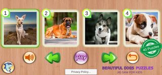 Beautiful Dogs Puzzles Toddler - Screenshot 1