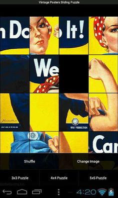 Vintage Posters Sliding Puzzle - Screenshot 2