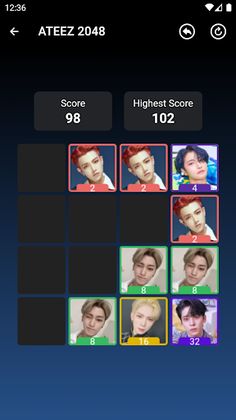 ATEEZ 2048 Game - Screenshot 3