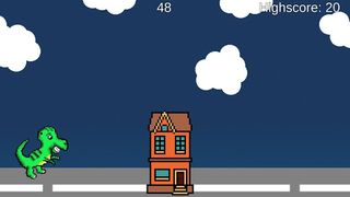 Pixel Dino Run - House Jumper - Screenshot 2