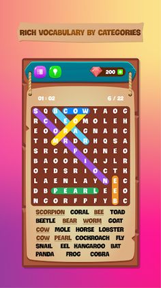 Word Search With Categories - Screenshot 2