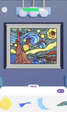 Glass Art Puzzle Mosaic jigsaw - Screenshot 1