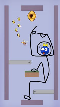 Save the Rainbow Blue Monster - Screenshot 2