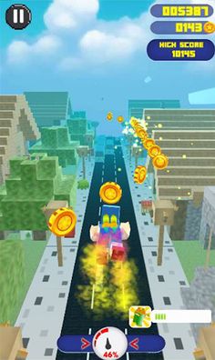 Craft hedgehog blue run fast - Screenshot 4