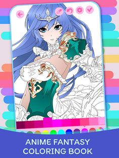 Anime Fantasy Coloring Book - Screenshot 1