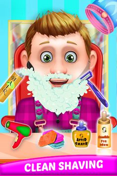Boy Beard Shave Hair Care Game - Screenshot 1