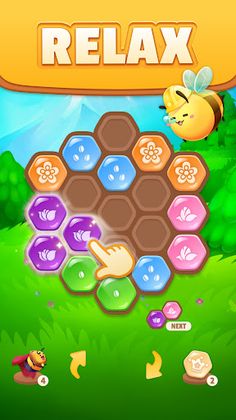 Bee Merge - Honey Hex Puzzle - Screenshot 2