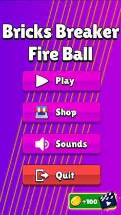 Bricks Breaker Fire Ball - Screenshot 1