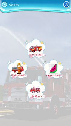 fire truck coloring book - Screenshot 2