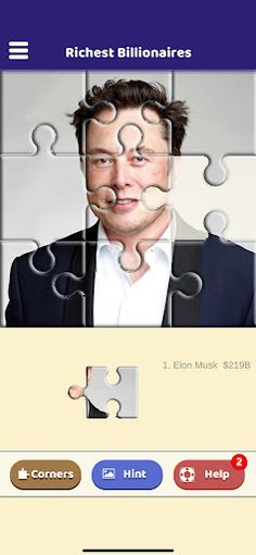Richest Billionaires Puzzle - Screenshot 1
