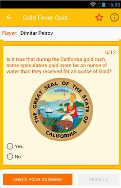 Gold Fever Quiz - Screenshot 2
