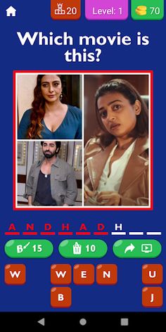 Guess The Bollywood Movie Game - Screenshot 1