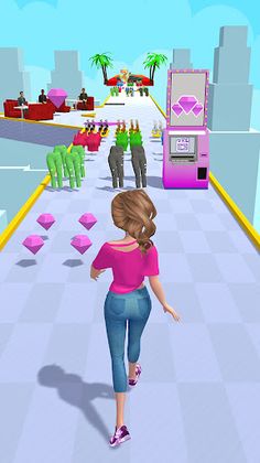 Fashion Dressup : Girl Run 3D - Screenshot 1