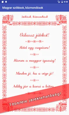 Szólások közmondások kvíz - Screenshot 1