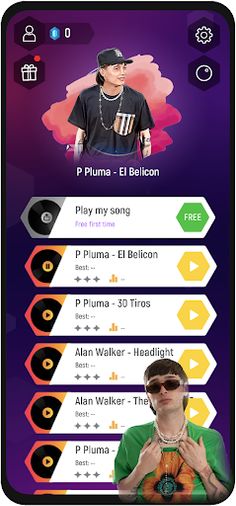 Peso Pluma Dancing Music Tiles - Screenshot 1