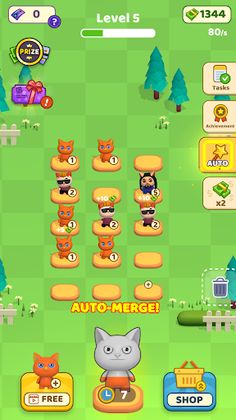 Kitties Town: Animal Merge - Screenshot 2