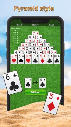Pyramid Solitaire: New Fun Car - Screenshot 2