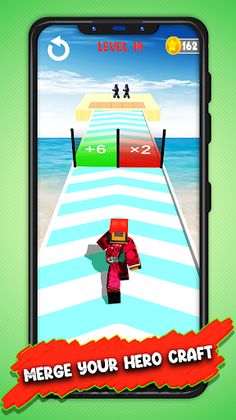 Hero Craft Runner Merge Master - Screenshot 1