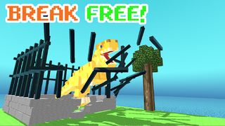 Blocky Dino Park T-Rex Rampage - Screenshot 1